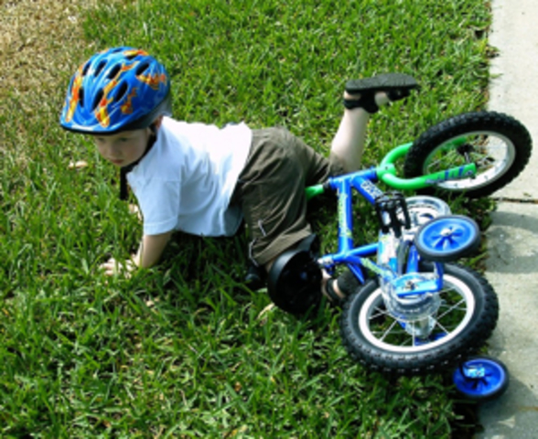 learning to ride a bike