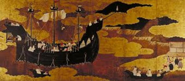 portugueses chegaram a Japão para comerciarem