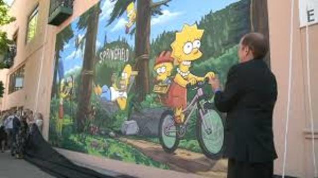 Springfeild Simpsons Wall