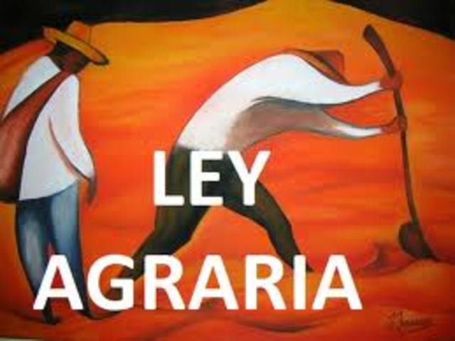Promulgación de las leyes agrarias
