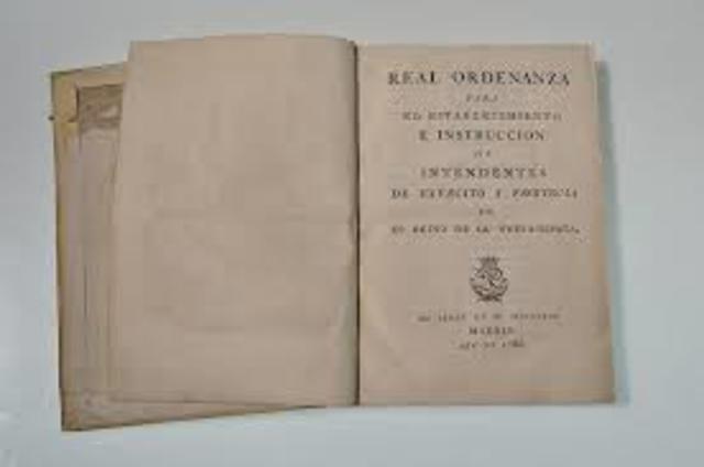 Establecimiento de las Intendencias