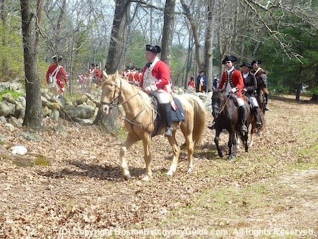 British troops marched from Boston to Lexington