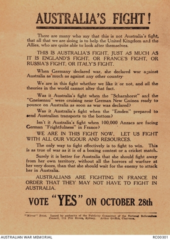 First conscription referendum