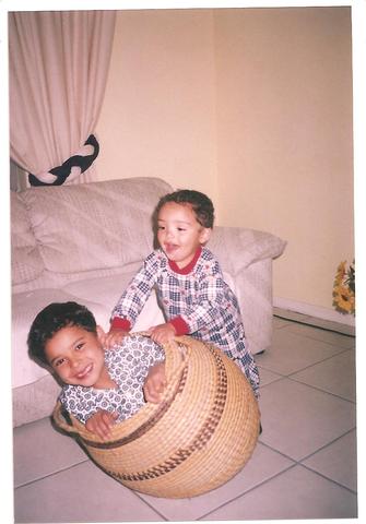 having fun with my brother