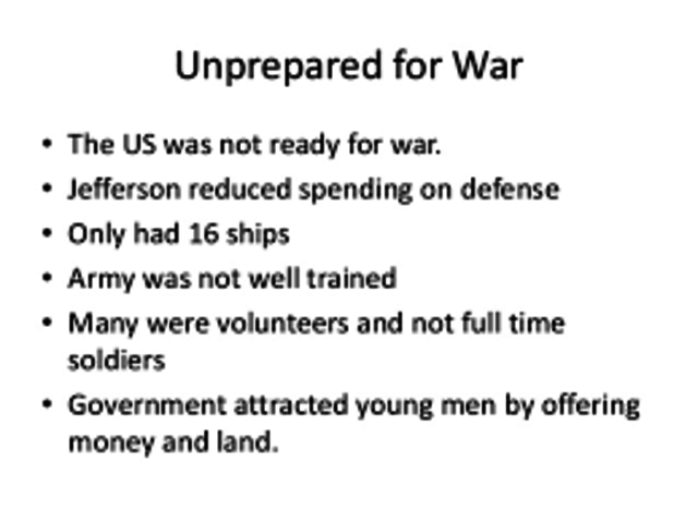 America is not Ready for War