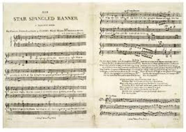 Writing of the star spangeled banner