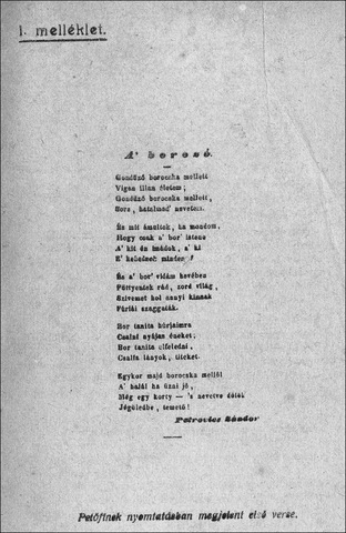 "A borozó" -első vers