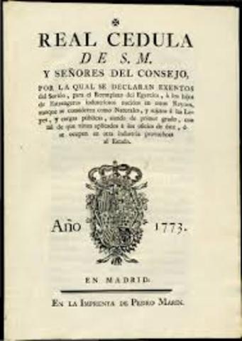 Promulgación de la real Cédula de Consolidación de vales reales