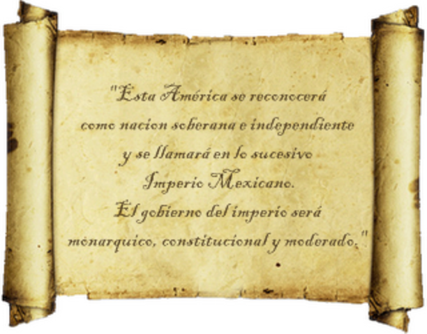 Se redacta un “PlanConstitucional del Imperio Mexicano”