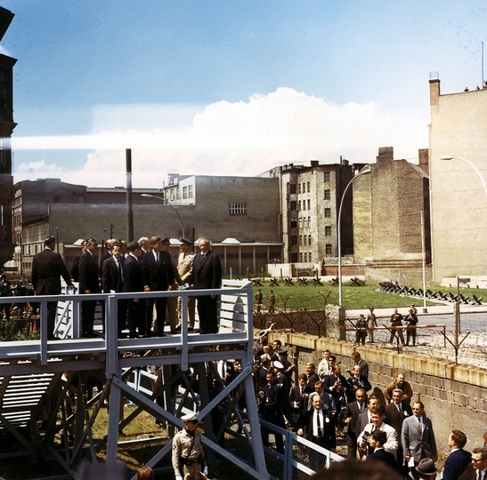 JFK delivers speech at the Wall