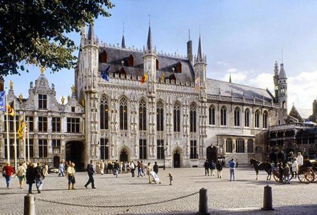 Town Hall, Bruges, Belgium. "Bruges City Hall." (1376).