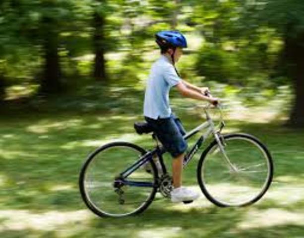 Aprendí a montar en bici por la primera vez.
