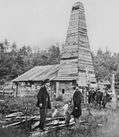 Edwin Drake strikes oil in Pennsylvania