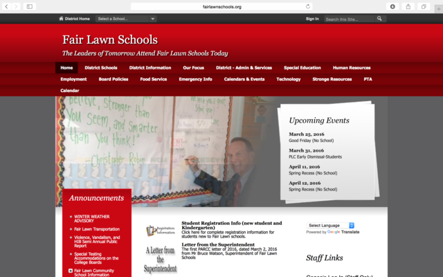 Estudié durante nueve años en las escuelas de Fair Lawn.