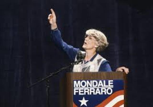 1984: Geraldine Ferraro becomes the first woman nominated for vice president by a major party.