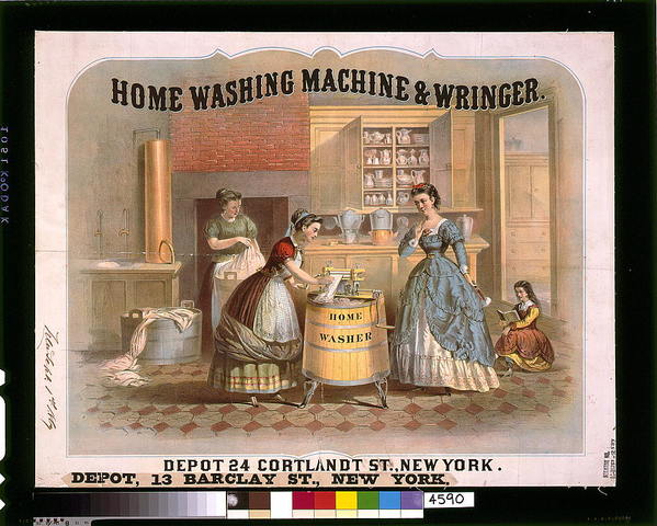 Home washing machine and wringer