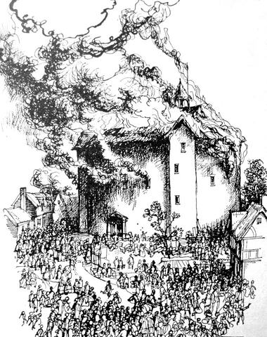 The Globe burnt down