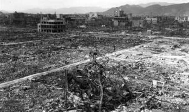 The atomic bomb is dropped on Nagasaki