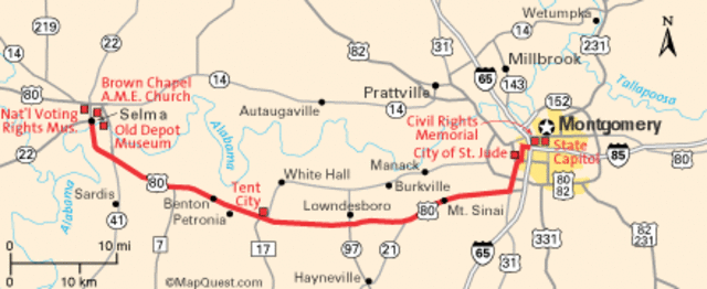Selma To Montgomery Map
