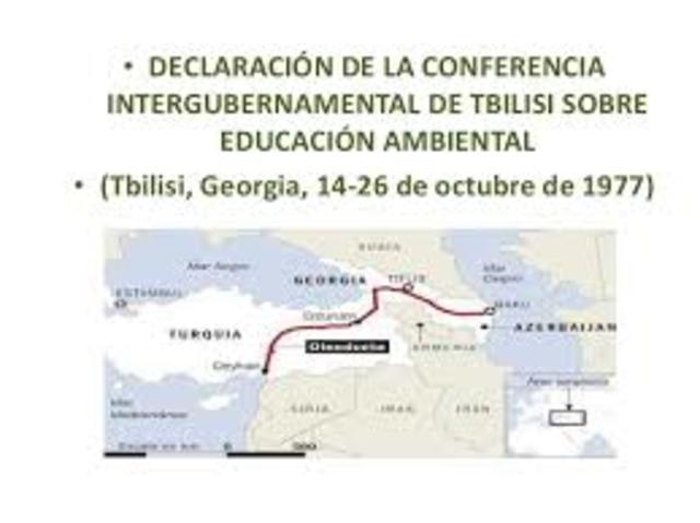 la Conferencia Intergubernamental Sobre Educación Ambiental en Tbilisi URSS,