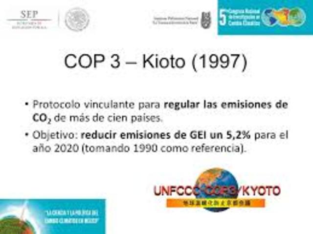 la COP3 en la que se adopta el "Protocolo de Kioto"