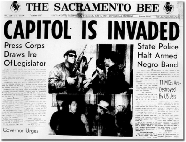 30 Black Panthers representatives go to the state capitol with guns