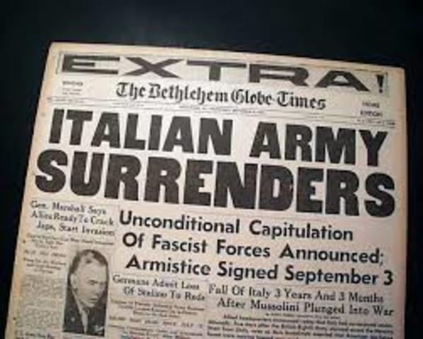 Italy surrenders to the Allies