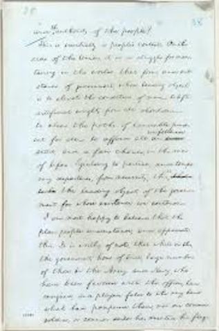 Message to Congress about the war