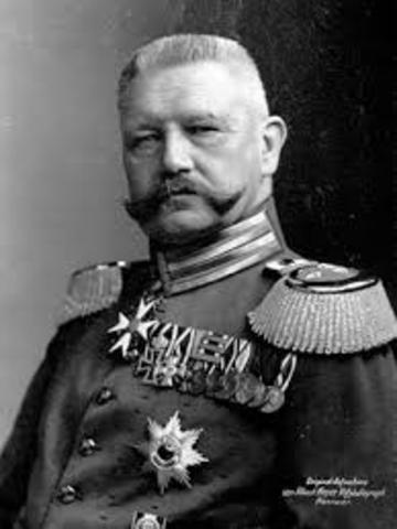 Von Hindenburg Elected President