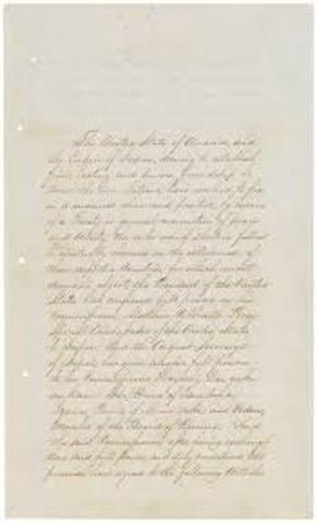 Japanese Government ratifies the Treaty of Kanagawa