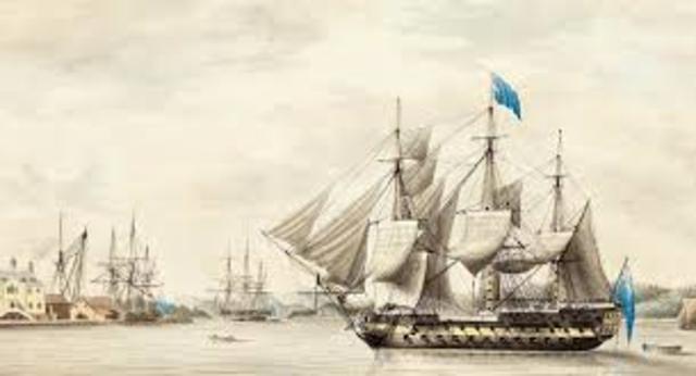 The british blockades american ports