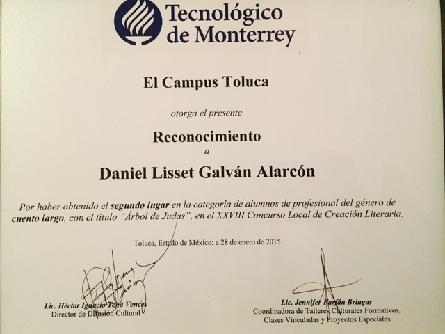 Reconomiento al segundo lugar