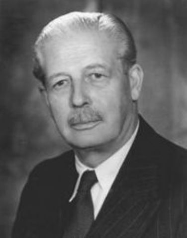 British Prime Minister, Harold Macmillan, meets with Krushchev