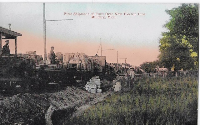 First shipment of fruit over the new electric line.