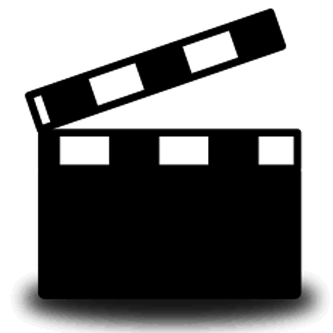 Yo vi una película en el cine.