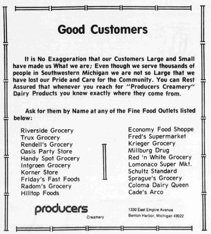 Producers sold at Millburg stores