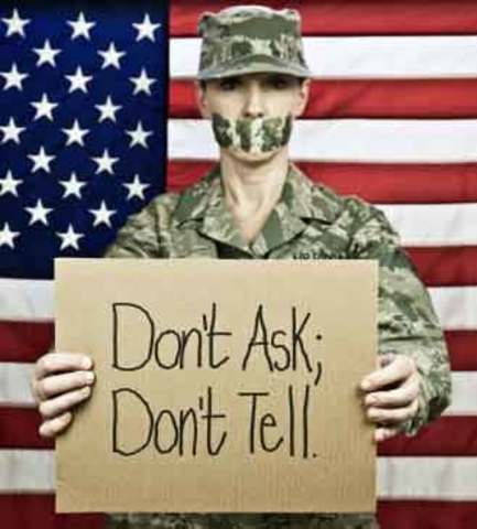 "Don't ask, Don't Tell" is repealed