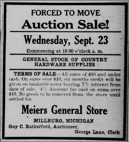 Meier forced to move auction