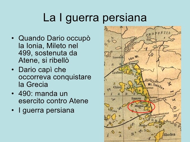 Inizio della prima guerra persiana