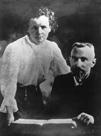 Marie and Pierre Curie begin to study Radioactivity