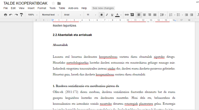 Marko teorikoa osatzen