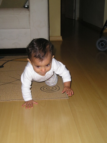 Engatinhando em casa