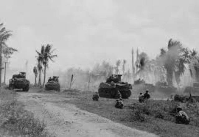 American forces push back the Japanese forces island by island