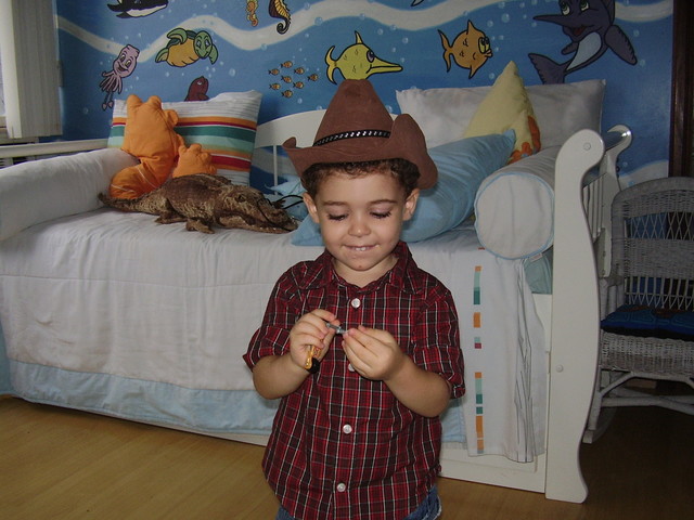 Eu vestido de Cowboy