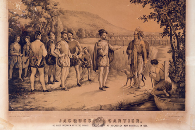 Rencontre entre les Iroquoiens et Jacques Cartier