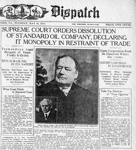 Standard Oil discovered by Supreme Court