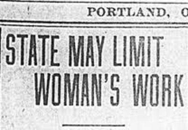 1908 Court Case: Muller vs. Oregon