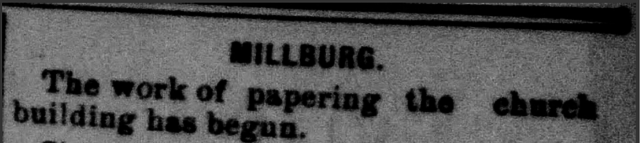 Papering of the church