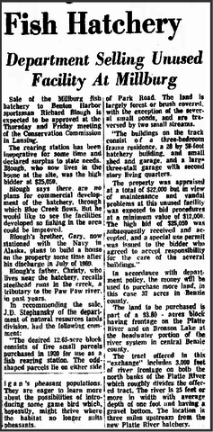 Selling of Hatchery property