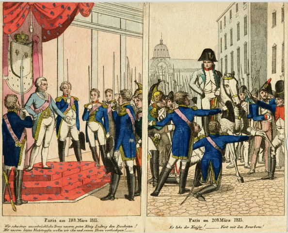 Napoleon reclaim his throne beginning the 100 days